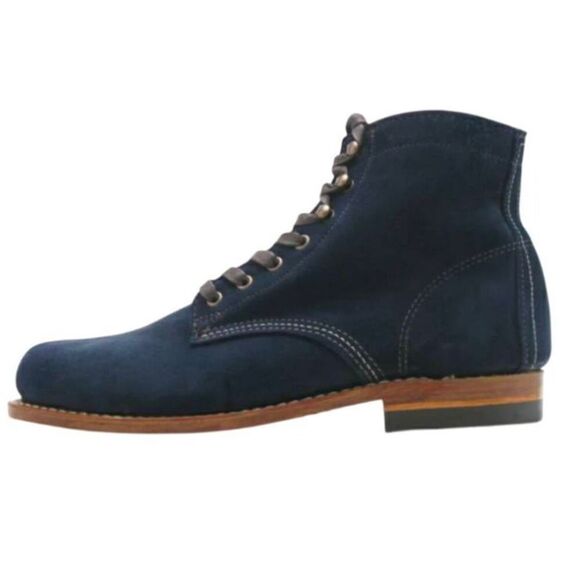 VINTAGE SHOE CO Jagger II Navy Blue Lace-Up Boot Size 11 - Picture 1 of 9